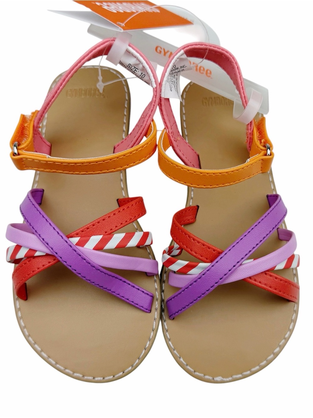 Gymboree 2014 Pinwheel Pastels Colorful Strappy Sandals Size 10